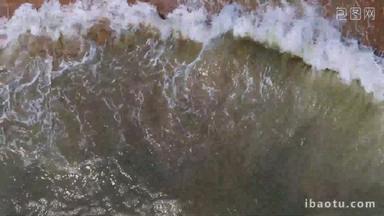 海南海岸线<strong>沙滩</strong>海浪航拍